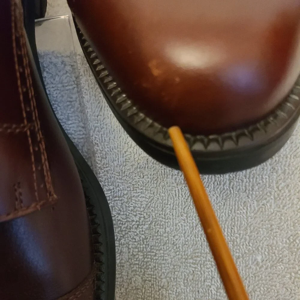 NUNN BUSH MEN'S BROWN LEATHER CAP-TOE OXFORD -SIZE 8.5 MEDIUM